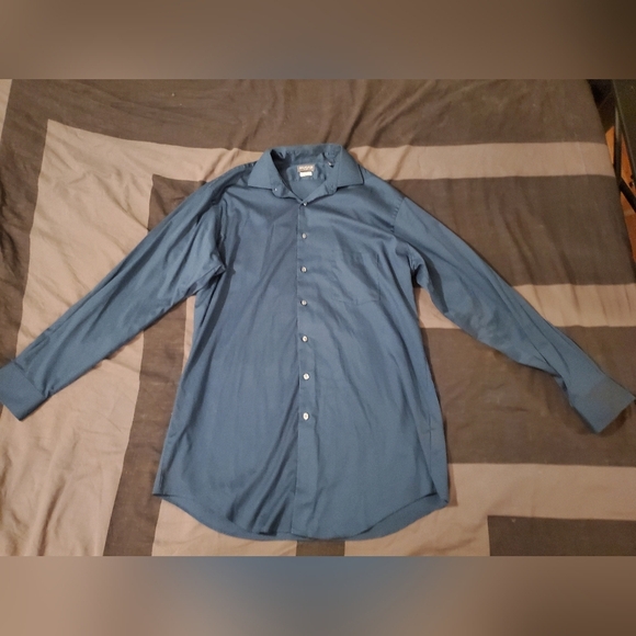 Van Heusen Flex Tall Fit Stretch Long Sleeve 16 1/2 35/36 Green - Picture 1 of 4